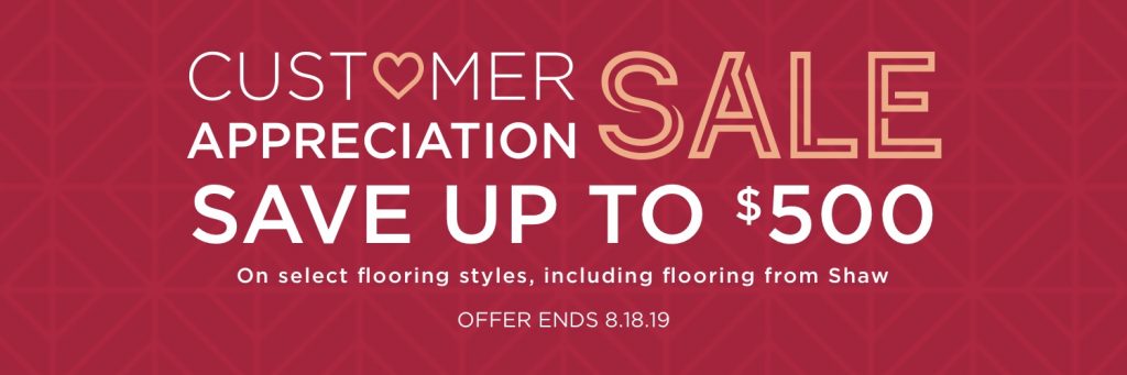 Customer appreciation sale banner | Carpet Advantage